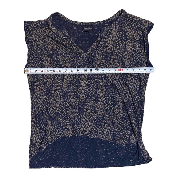 Lucky brand flowy stretchy lightweight cap sleeve boho stop. Sz L - Picture 13 of 14